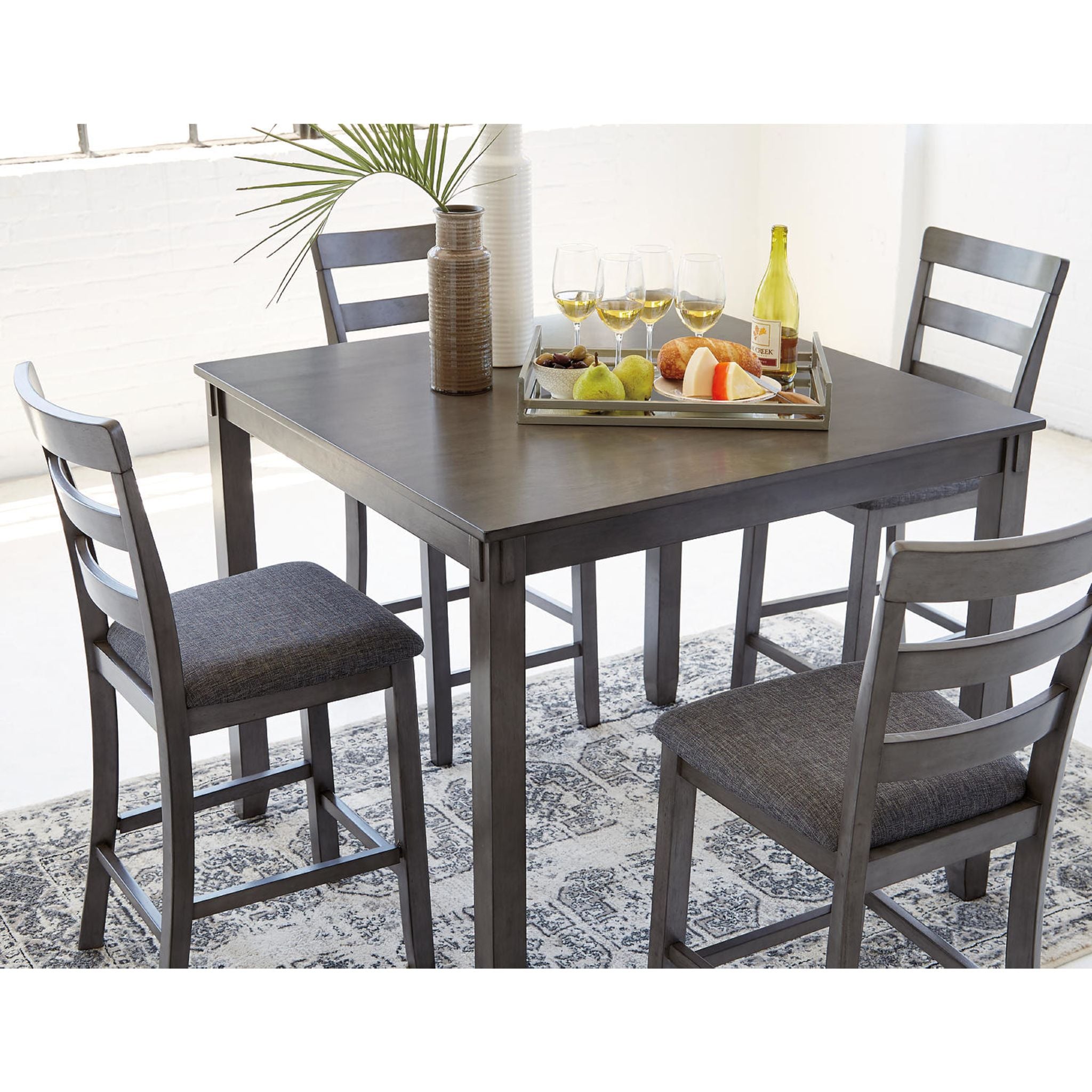 Bridson 5-Piece Counter Height Dining Set - Modern Kitchen Table & Stools for Small Spaces - Perfect for Breakfast Nook, Apartment, or Bar Counter Use