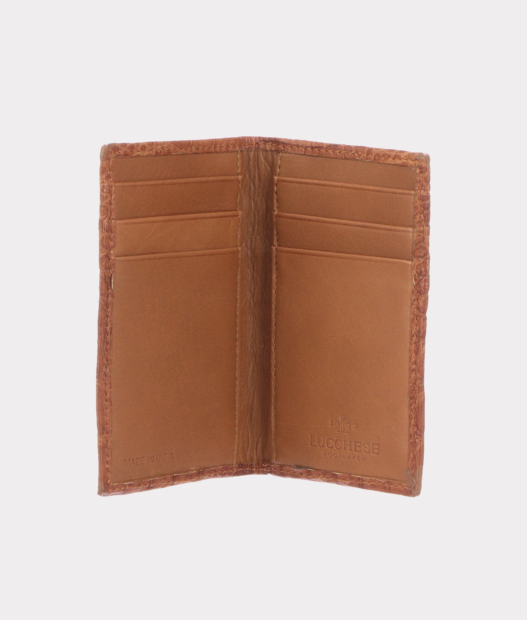 Genuine Crocodile Leather Bifold Wallet for Men - Premium Cognac Color - Perfect for Everyday Use, Business & Travel