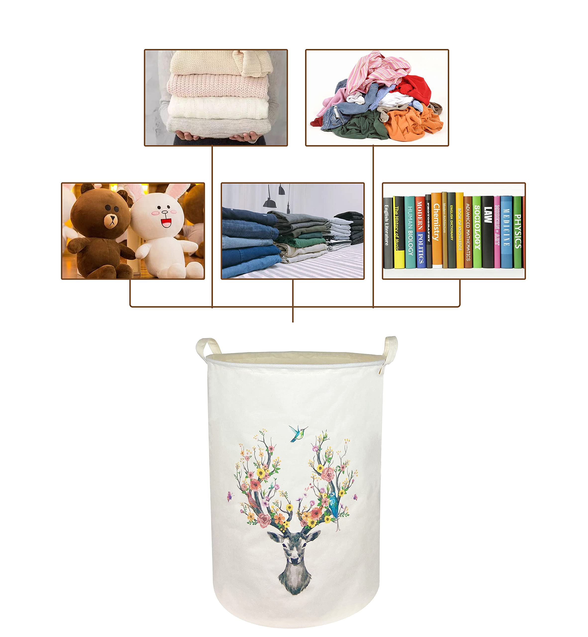 Foldable Laundry Basket - Large Waterproof Storage Bin for Home & Nursery