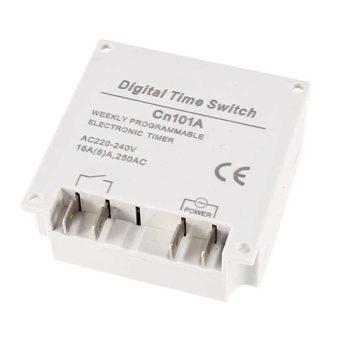 12V DC Programmable Timer Switch with LCD Display - Digital Electronic Time Relay for Indoor Use (White, 1-Pack) - Perfect for Home Automation, Lighting Control, and Appliance Scheduling