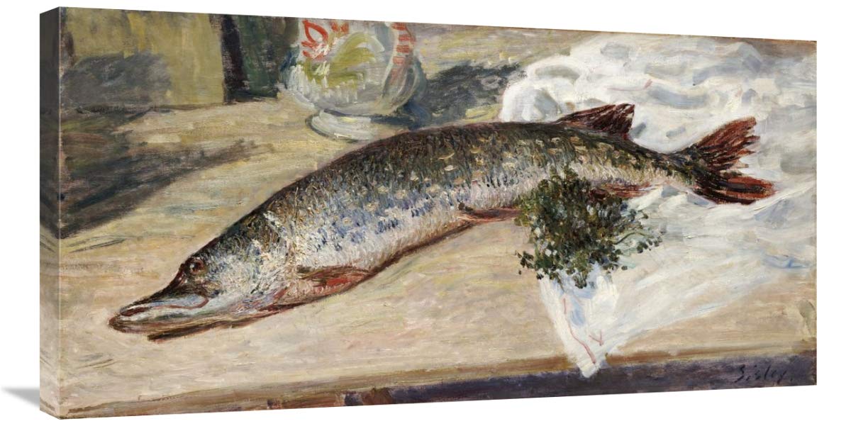 Alfred Sisley The Pike Gallery Wrap Giclee Canvas Wall Art Print - Premium Handmade Painting Reproduction for Living Room, Bedroom & Office Decor