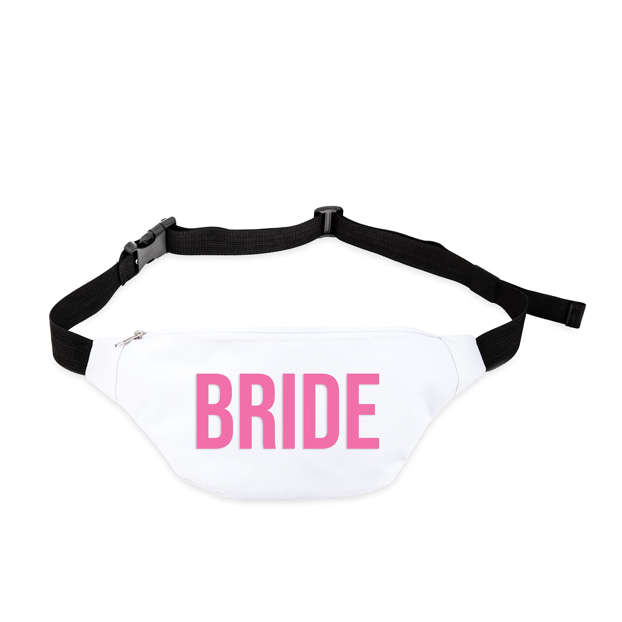 Weddingstar Customizable Bachelorette Fanny Pack White - Bride Party Accessory for Bachelorette Parties, Bridal Showers & Wedding Events