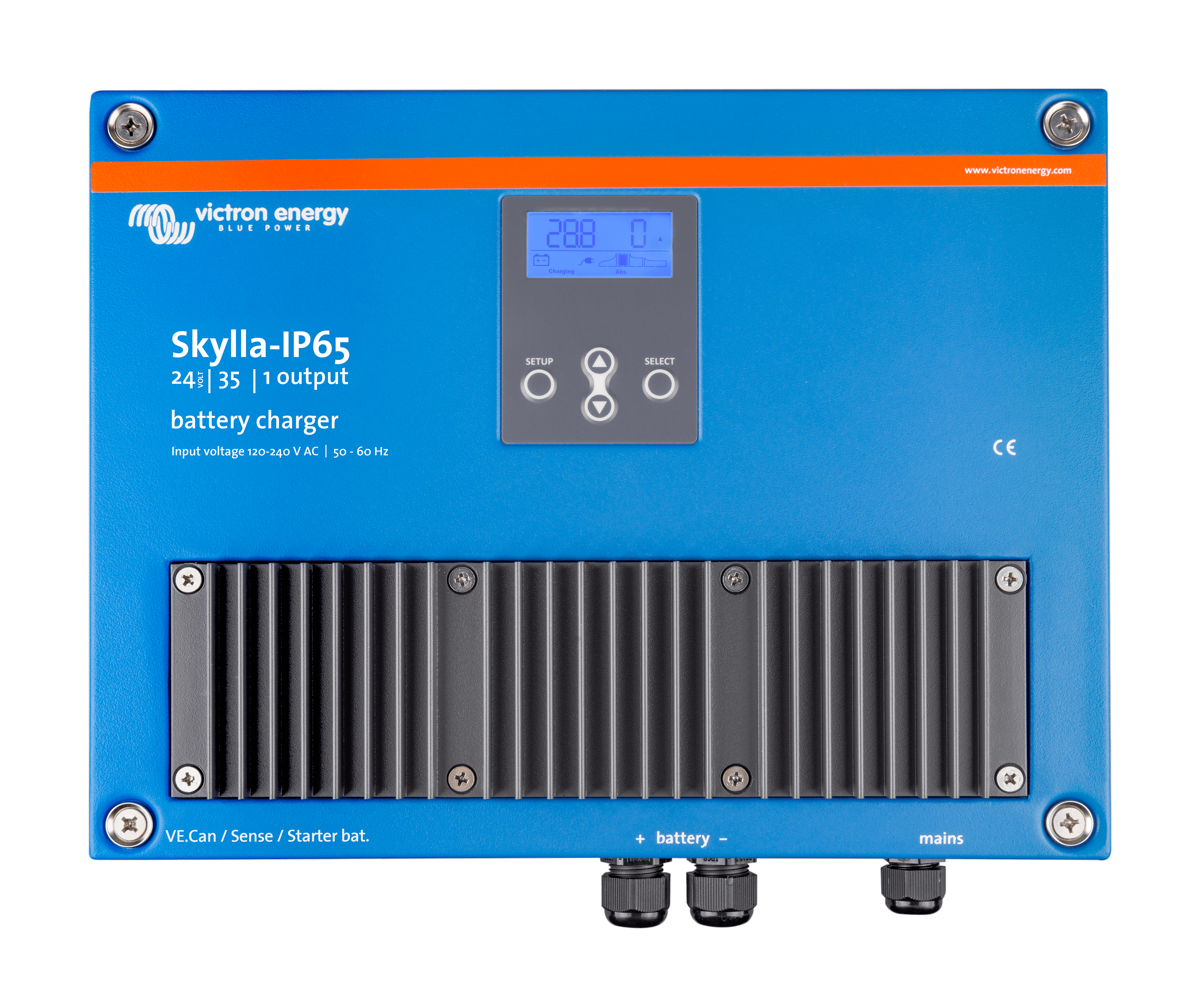 Victron Energy Skylla IP65 24/35 (3) 120-240V Battery Charger - Marine, RV & Off-Grid Power Solutions for Boats, Campers & Solar Systems