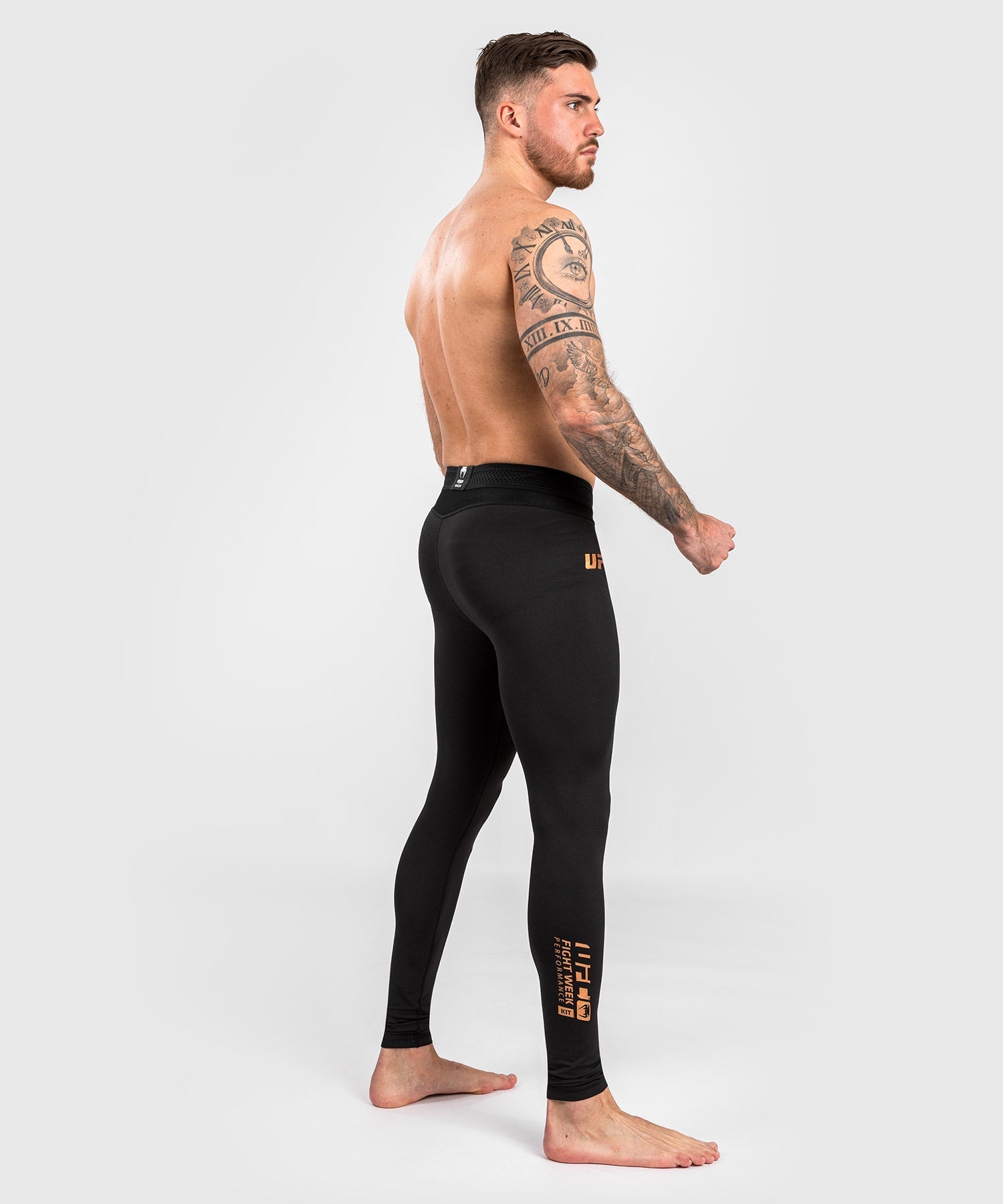 Venum UFC Adrenaline Fight Week Men's Performance Compression Tights - Black | MMA Training & Workout Gear for Fighters & Athletes