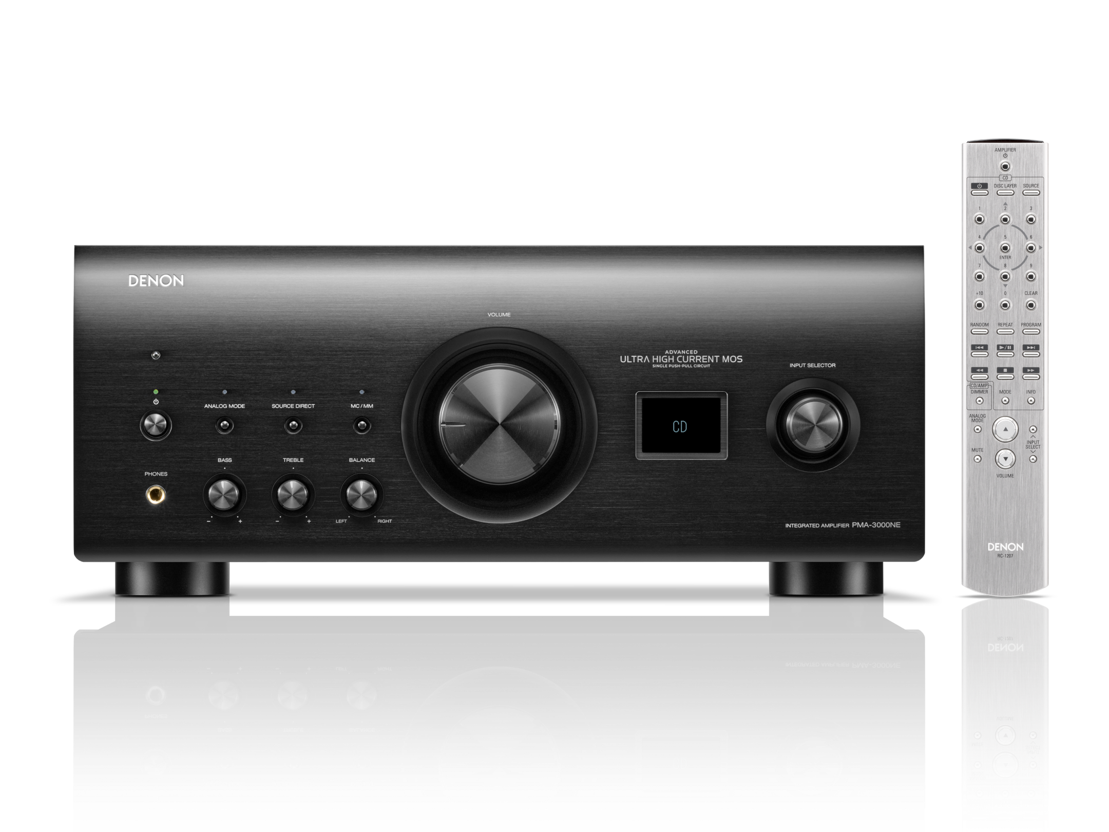Denon PMA 3000NE 160W 2 Channel Integrated Amplifier with MM/MC Phono Stage - High-Fidelity Audio for Home Theater & Music Listening