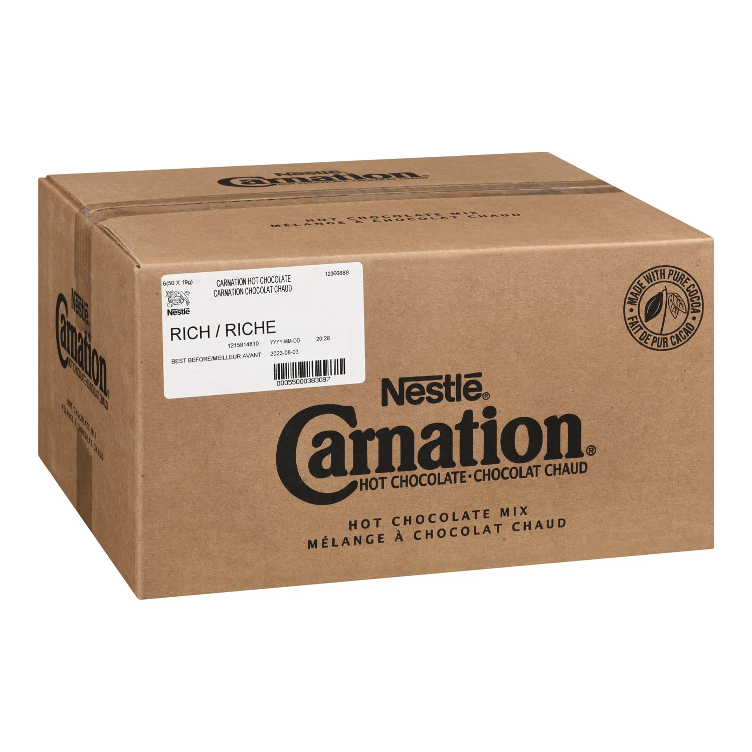 **Carnation Hot Chocolate Mix - Rich & Creamy Cocoa Powder Sachets, 6 Boxes (300 Count, 50x19g) - Perfect for Winter Warmth, Holiday Gifts & Cozy Family Moments**