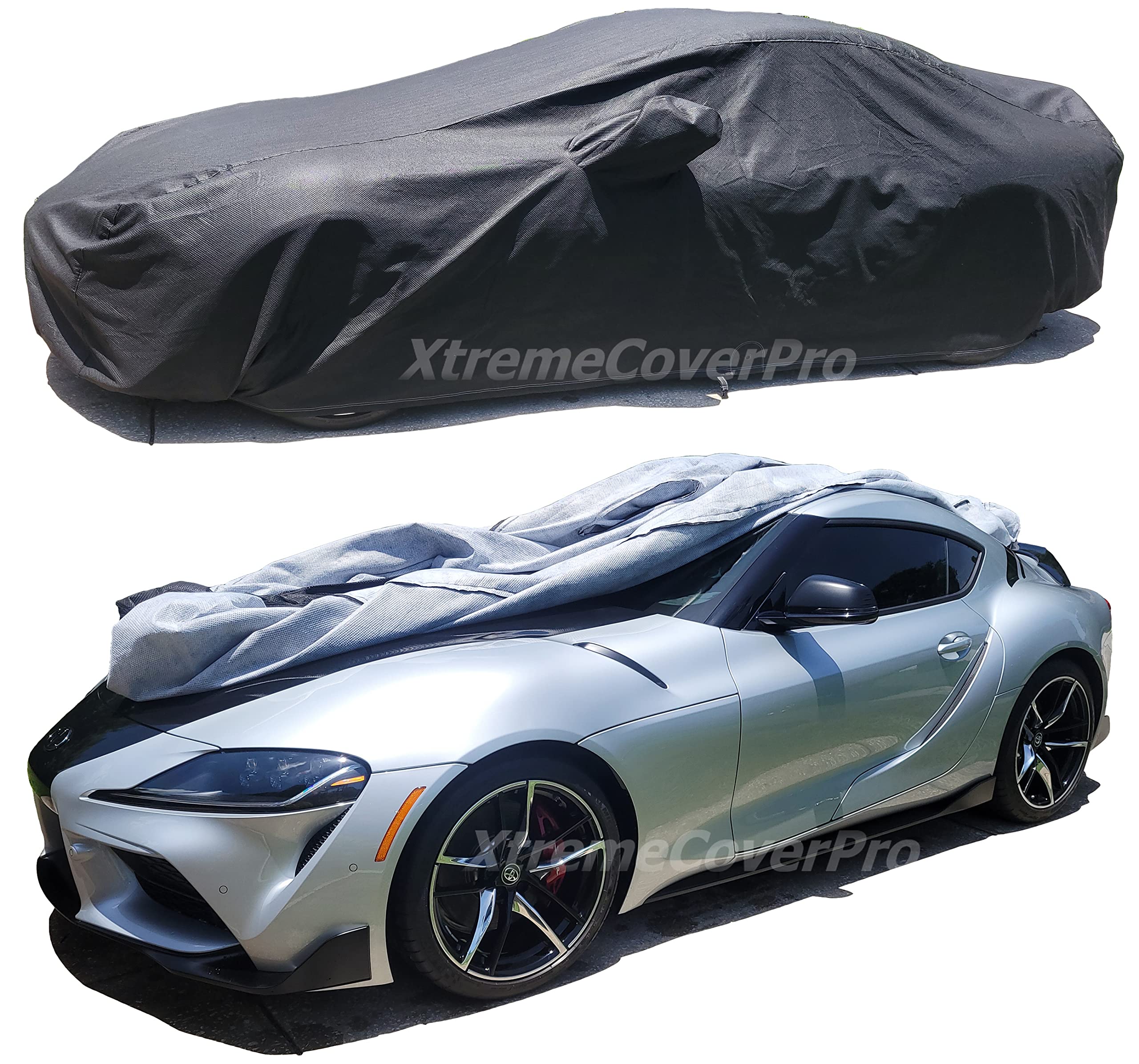 Premium Waterproof Car Cover for 2020-2025 Toyota GR Supra - XTREMECOVERPRO Platinum Series (Black) - All-Weather Protection for Indoor/Outdoor Parking & Long-Term Storage