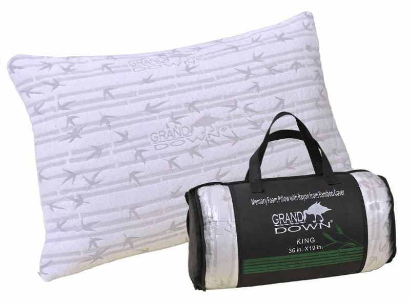Orthopedic Memory Foam Pillow with Cooling Bamboo Cover - Breathable & Supportive for Neck Pain Relief - Perfect for Side, Back & Stomach Sleepers - Home, Travel & Office Use