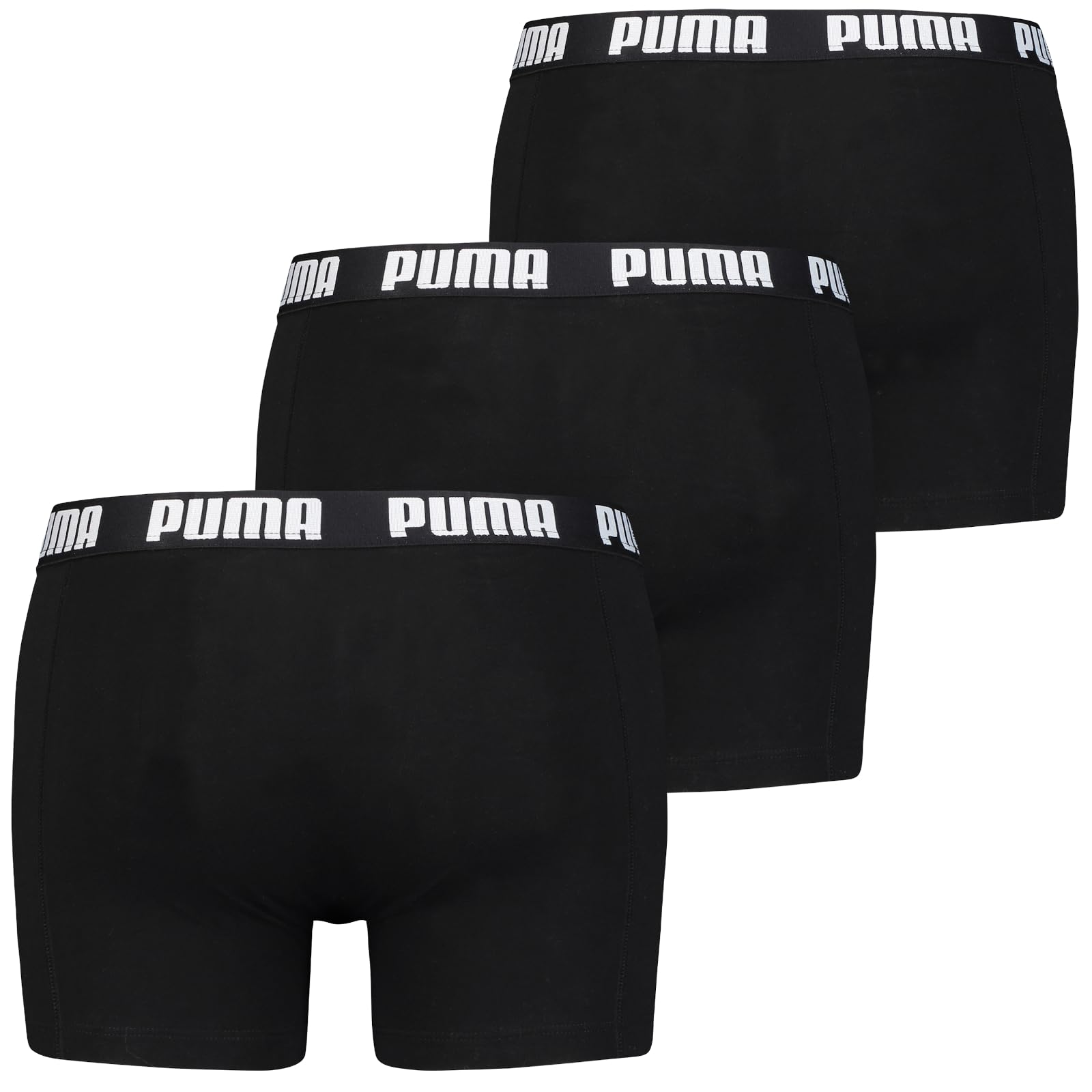 PUMA Men's Comfortable Cotton Boxer Briefs (3-Pack) - Soft Breathable Underwear for Everyday Wear, Workout & Lounge