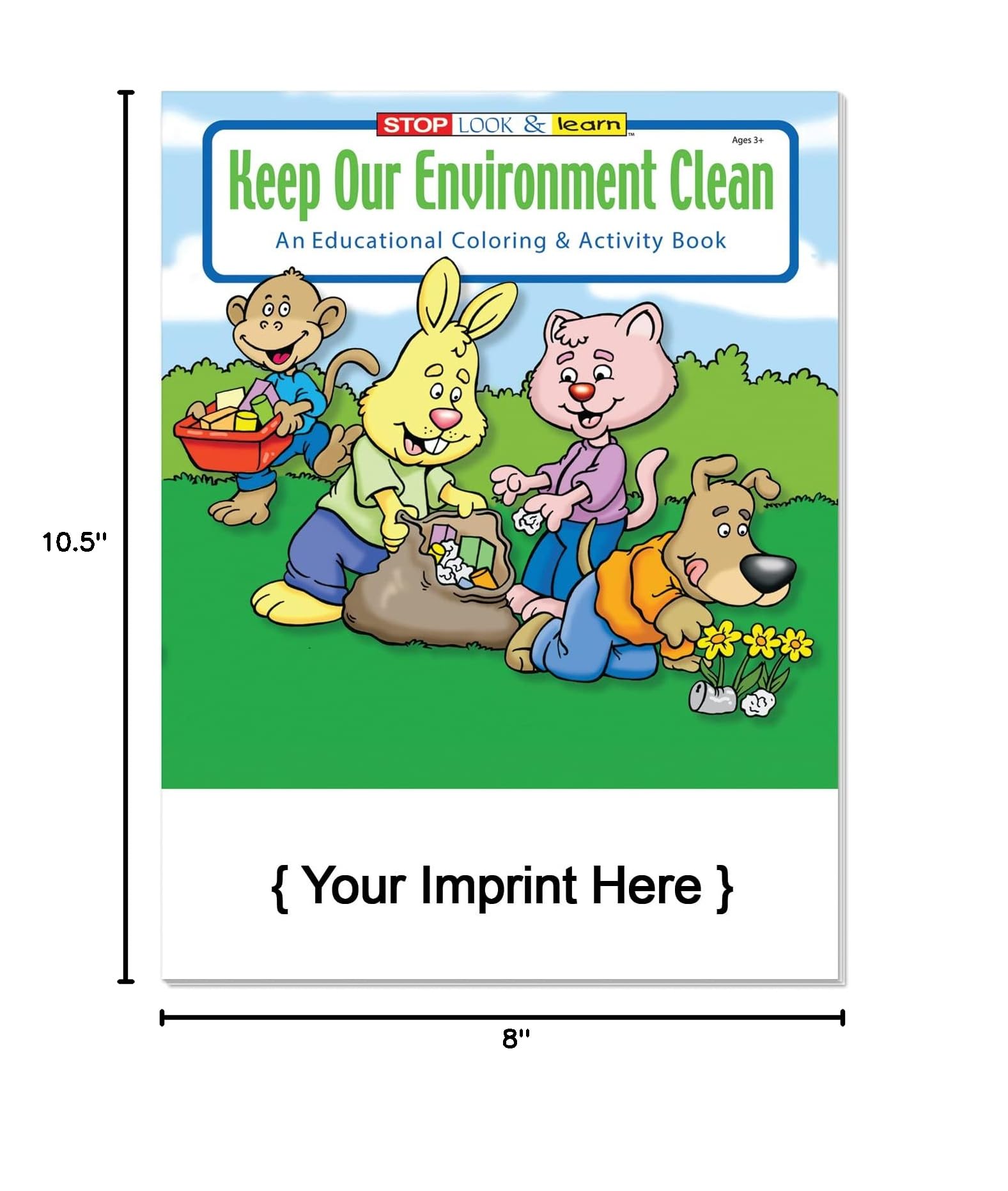 ZOCO 250-Pack Custom Coloring Books for Kids - Bulk Earth Day Supplies, Conservation & Recycling Educational Activities - No Crayons Included | Perfect for Classroom, Party Favors & Environmental Awareness Events
