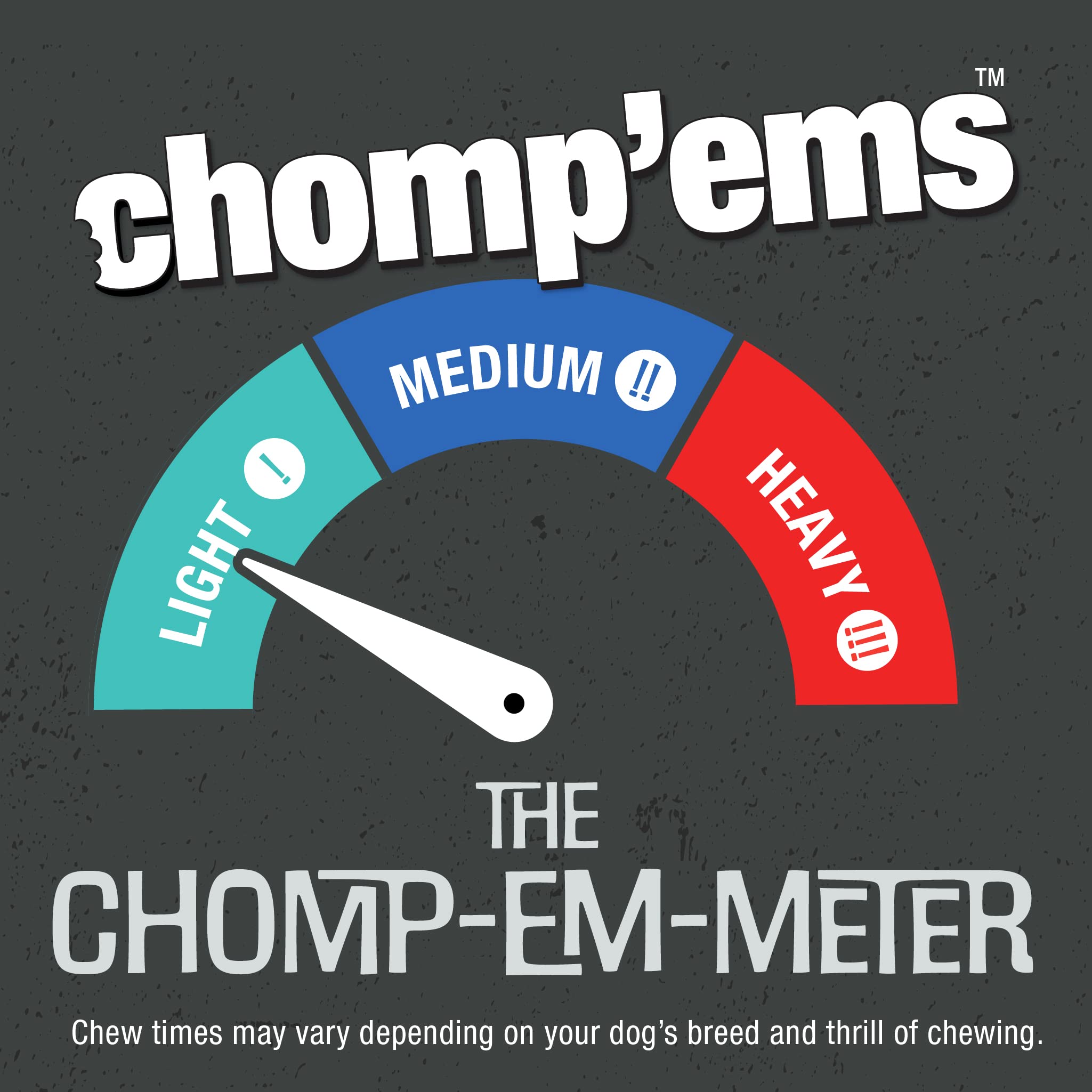 CHOMP 'EMS Chicken & Peanut Butter Dog Chews - Natural Rawhide-Free Dental Treats for Puppies, Adults & Senior Dogs - 7 Inch Long-Lasting Chew Sticks (2 Count) - Perfect for Training Rewards, Anxiety Relief & Teeth Cleaning - Great for Crate Training, Travel & Vet Visits - Ideal for Chewing, Playtime and Oral Health Maintenance