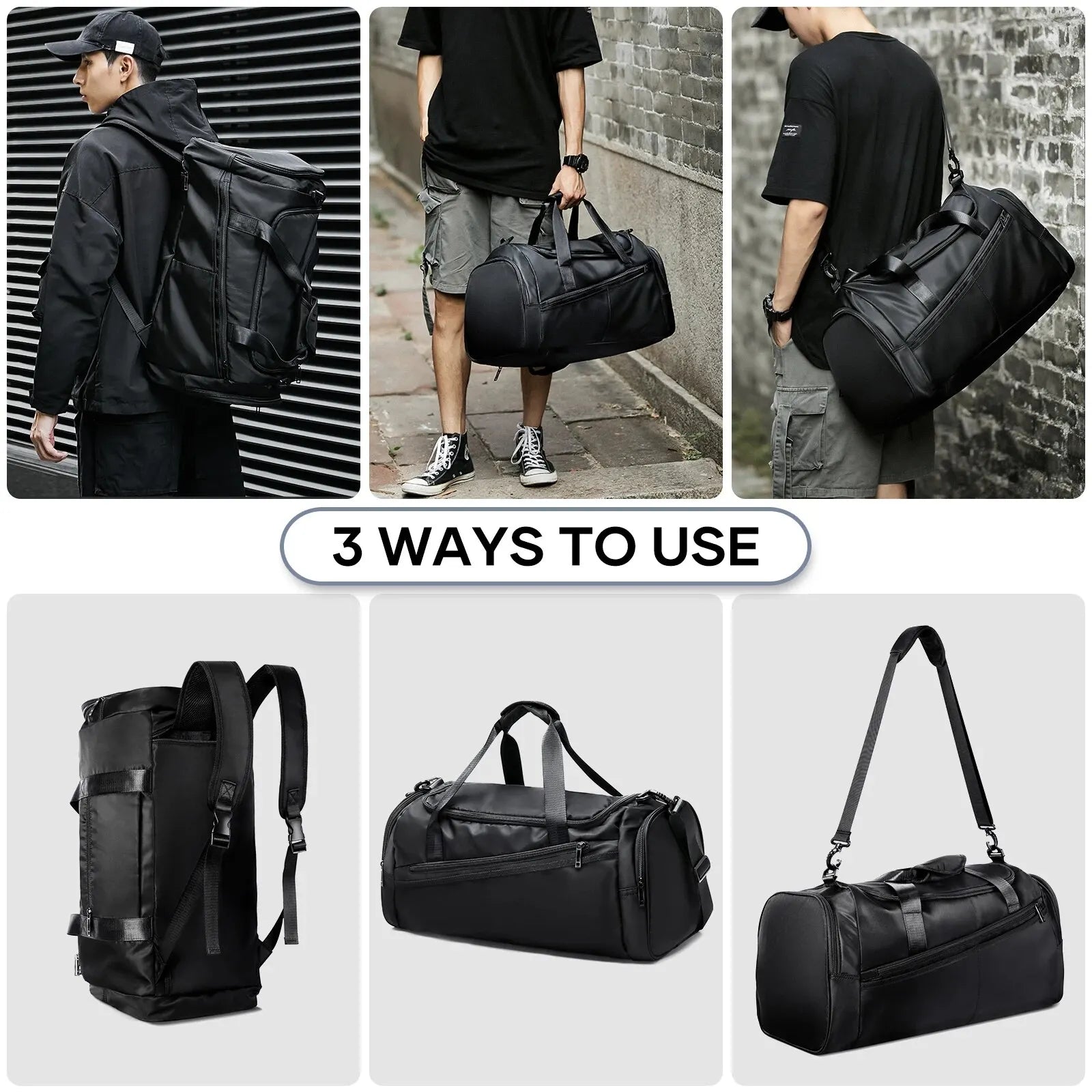 Likros Sports Gym Bag for Men - Durable Travel Duffel Bag with Separate Shoes Compartment | Perfect for Workout, Gym, Travel & Sports Gear Storage