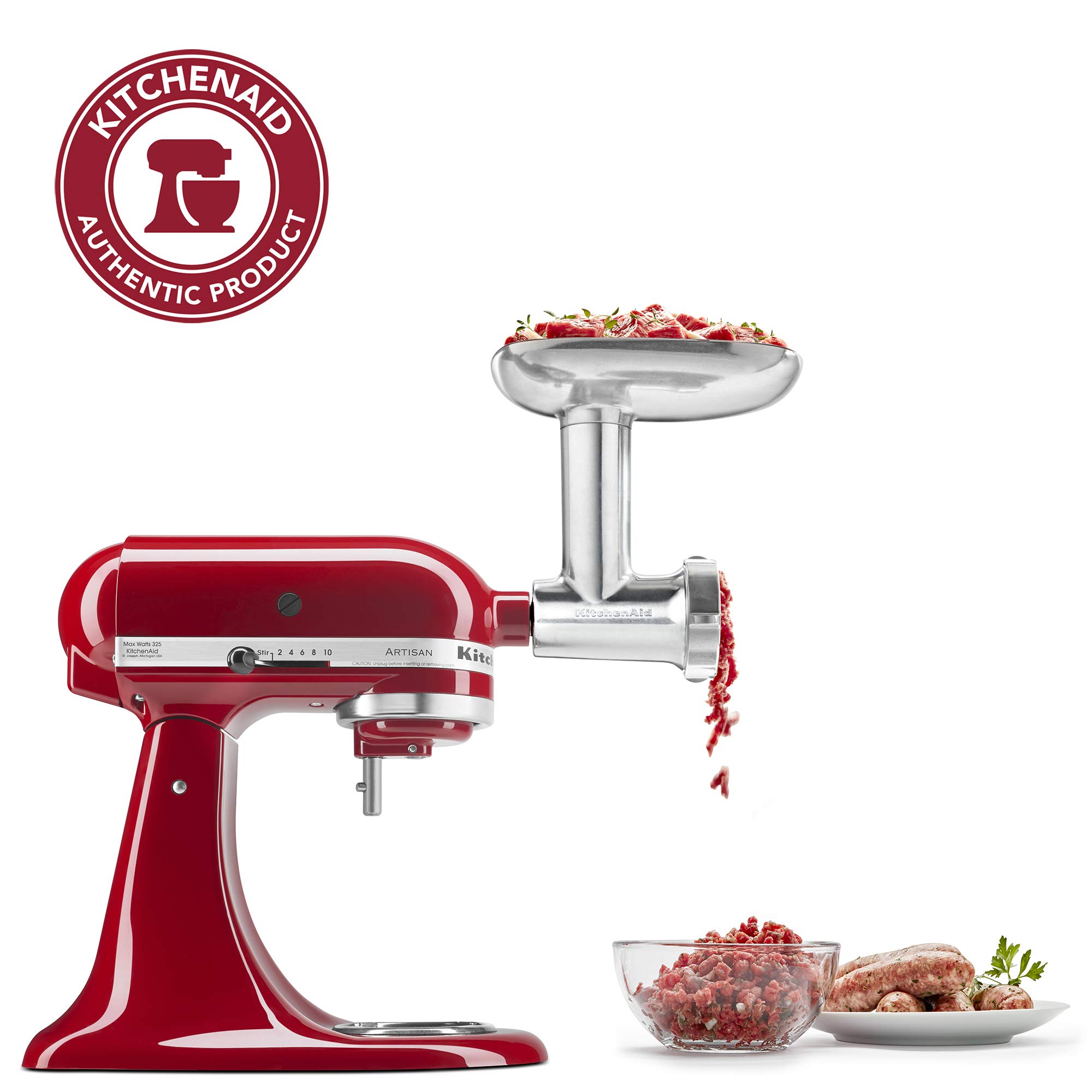 KitchenAid Spiralizer Attachment for Fruits & Vegetables with Metal Food Grinder - Perfect for Making Healthy Zoodles, Salads & Homemade Pasta