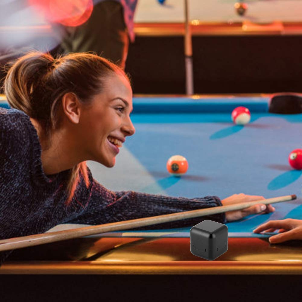 Premium Aluminum Alloy Magnetic Billiard Chalk Holder - Portable Square Cue Chalk Box for Pool Cue Sports Accessories | Perfect for Pool Halls, Home Game Rooms & Professional Tournaments (Black)