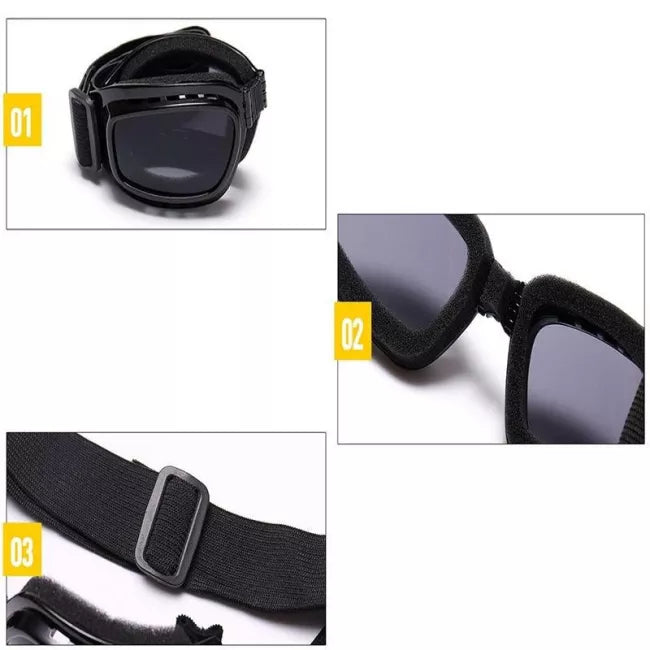 Tactical Motorcycle Ski Goggles - Anti-Fog, Windproof, Dustproof & UV Protection for Riding, Snowboarding & Outdoor Sports