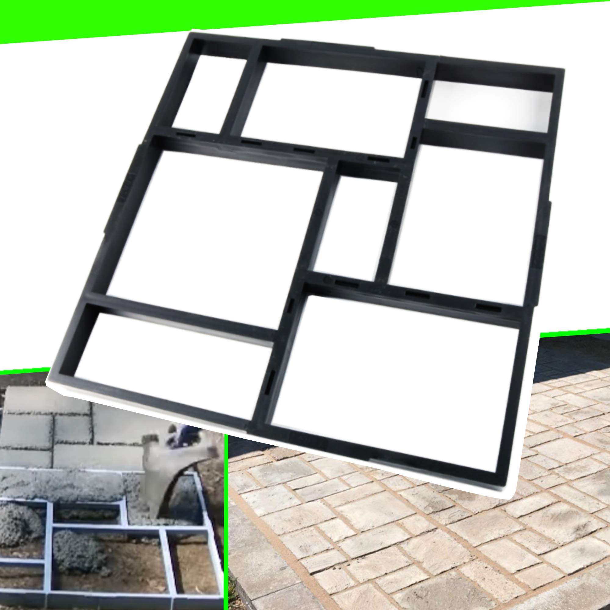 20x20x1.8 Inch Large Reusable Concrete Path Maker Mold - DIY Stepping Stone Paver for Lawn, Patio, Yard & Garden Walkway (8-Grid Design) | Perfect for Creating Beautiful Garden Paths and Outdoor Landscaping