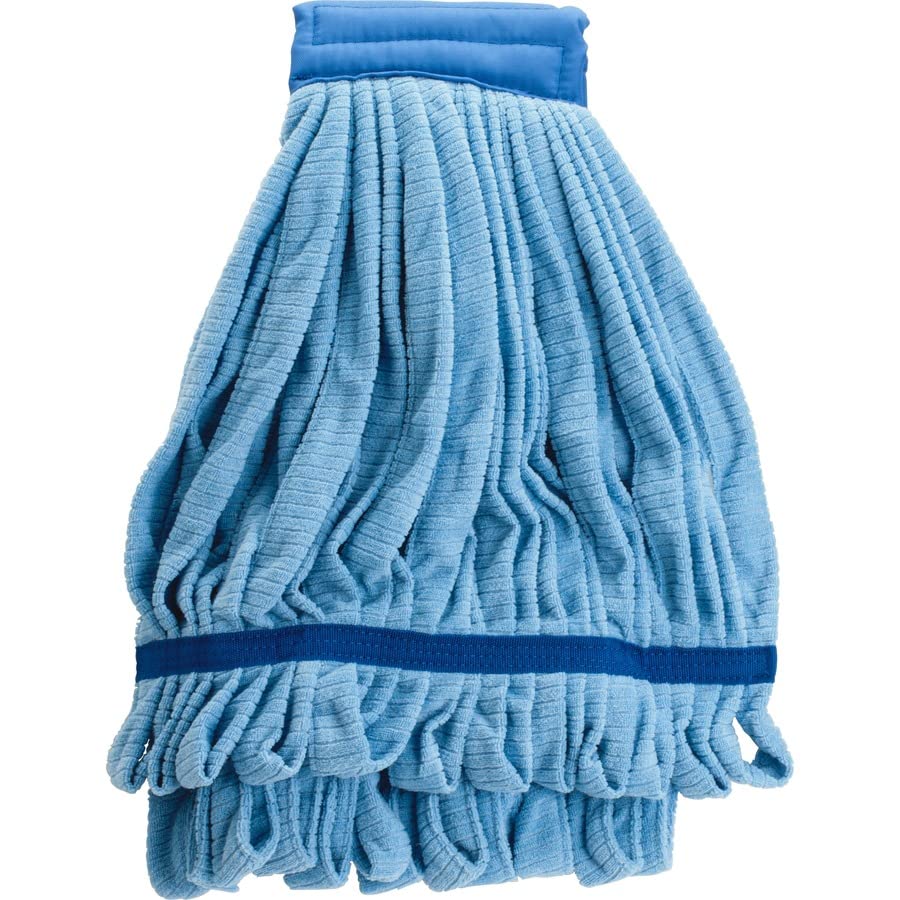 Genuine Joe GJO47540 Blue Microfiber Wet Mop Head Refill - 12 Pack | Premium Cleaning Replacement for Floors & Hard Surfaces | Ideal for Homes, Offices & Commercial Spaces