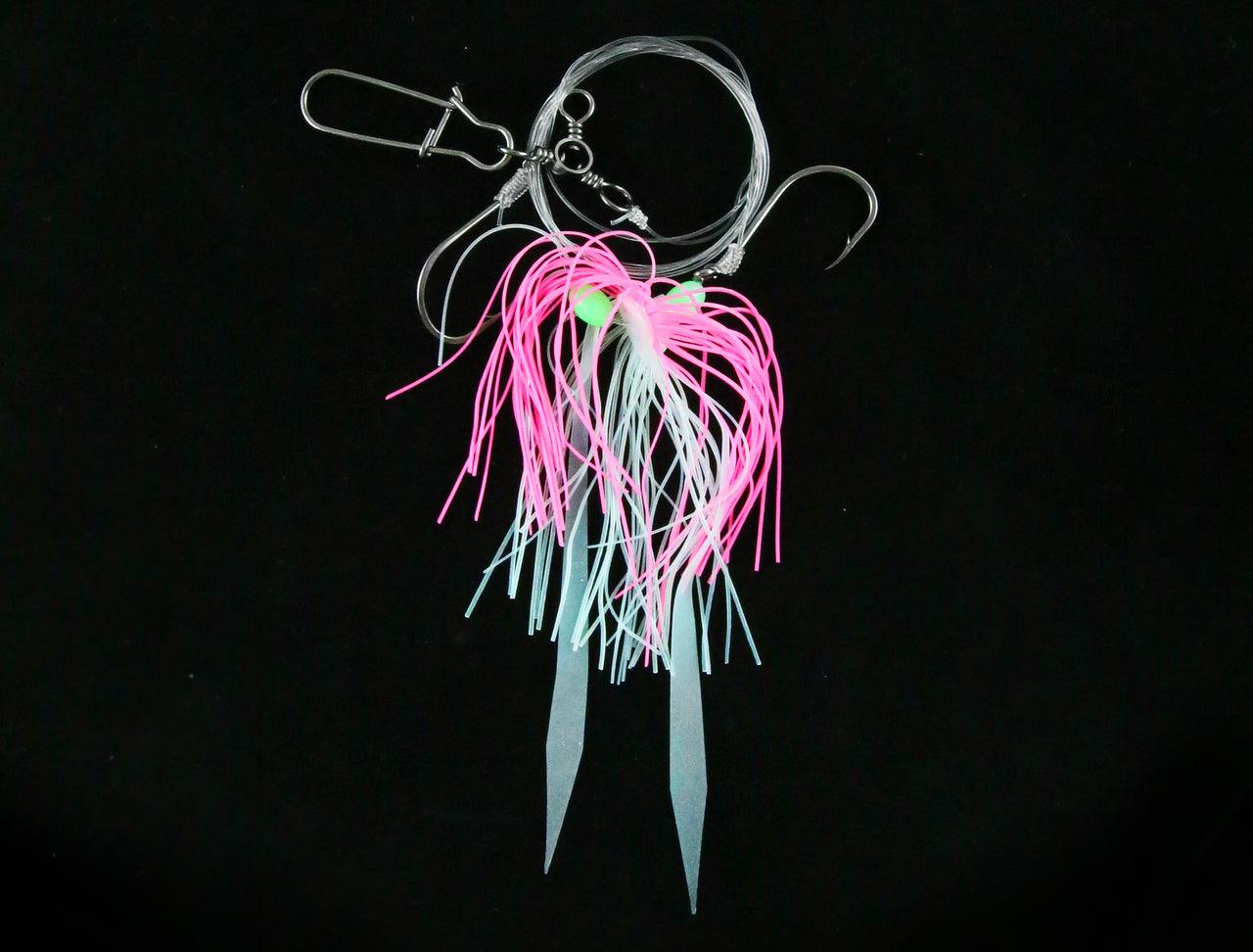Jigging World Micro Silicone Skirt Tandem Rigs - Soft Lure Fishing Skirts for Bass, Walleye & Saltwater Gamefish - Perfect for Jigging, Trolling & Casting Techniques