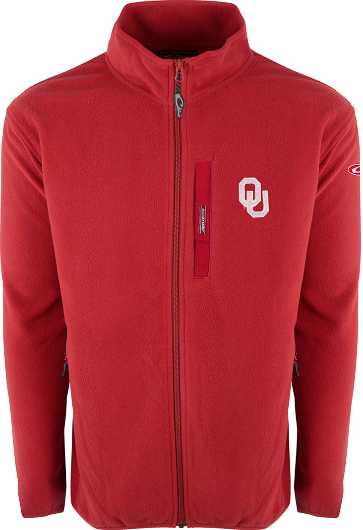Oklahoma Full Zip Camp Fleece Jacket for Men & Women - Soft & Warm Outdoor Fleece Pullover - Perfect for Hiking, Camping & Casual Wear