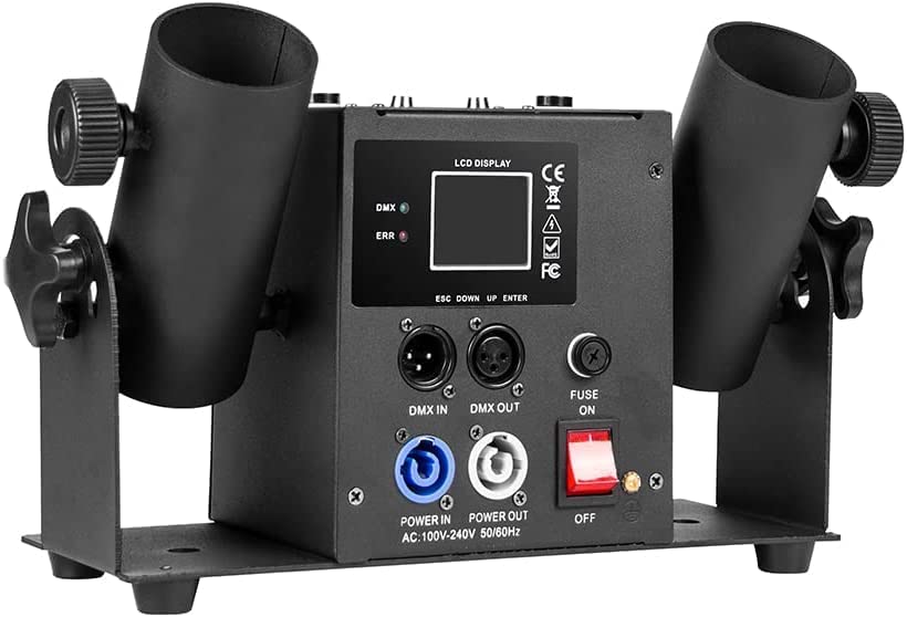 Professional Confetti Cannon Launcher Machine - DMX/Remote Control Confetti Blower for Gender Reveal, Weddings, Disco Shows, Club & Stage Parties (2 Shot) - Perfect for Birthday Celebrations, New Year Events and Festival Performances