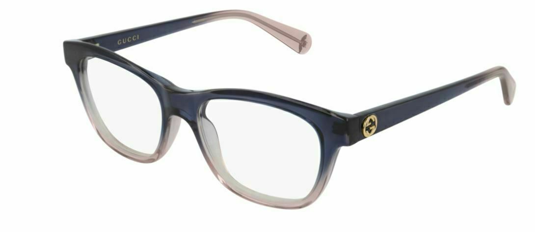 Gucci GG 0372 O 004 Blue Lightweight Acetate Frame Eyeglasses for Women & Men - Fashionable UV Protection Eyewear for Work, Driving & Everyday Use