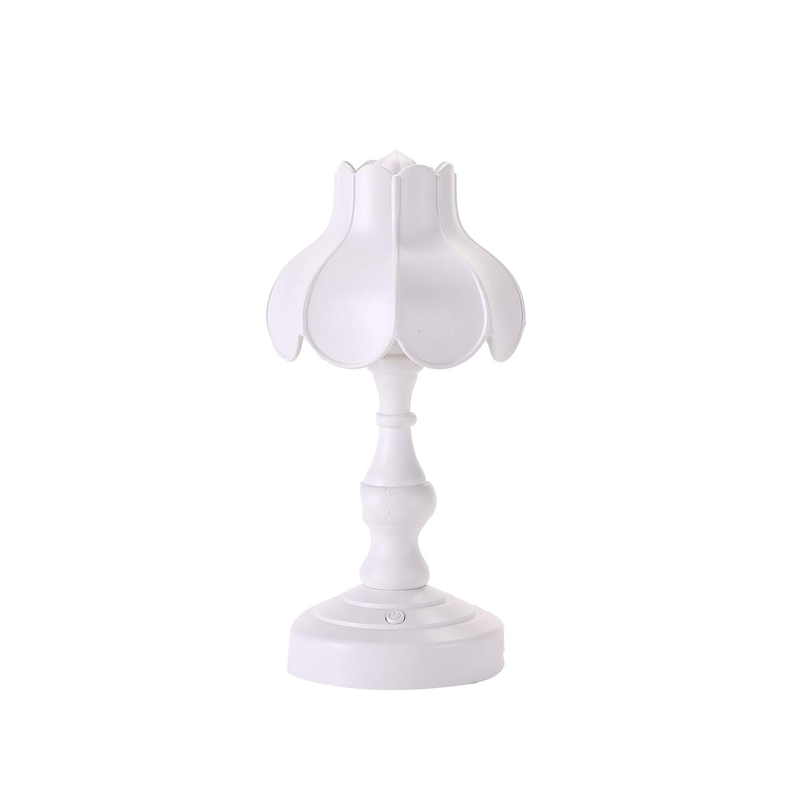 Meideli USB Rechargeable Lotus Flower Night Light - White Cordless Bedside Lamp for Girls, Small Table Lamp for Bedroom, Desk & Nightstand - Perfect for Reading, Relaxation & Decor