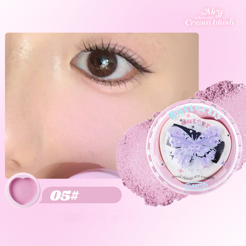 FLORTTE Airy Blush Cream - Lovely Aleria Collection | Natural Flush Cheek Makeup | Perfect for Everyday Wear & Special Occasions