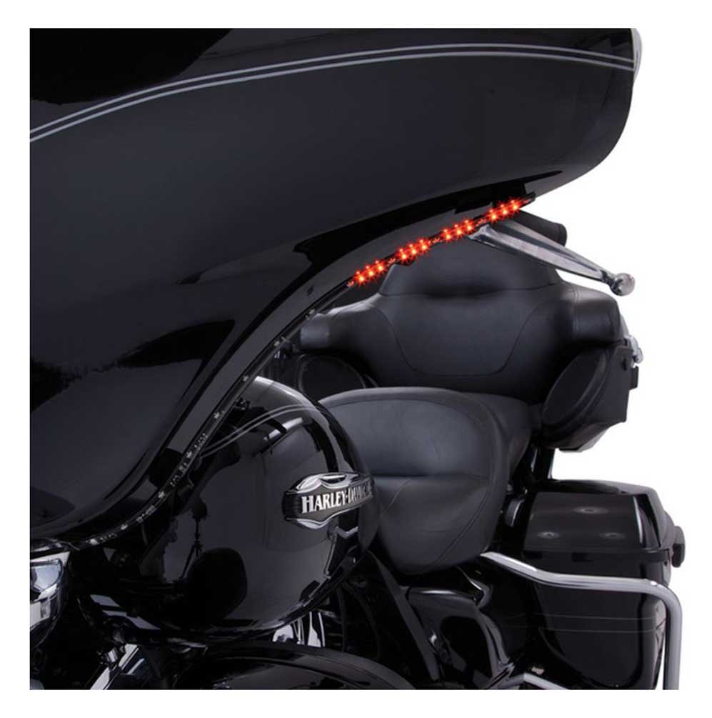 Ciro 45102 Black/Amber LED Bat Blade Motorcycle Light - Compatible with 2014-2016 Harley-Davidson FLH Touring Models - High Visibility Safety Lighting for Night Riding & Cruising
