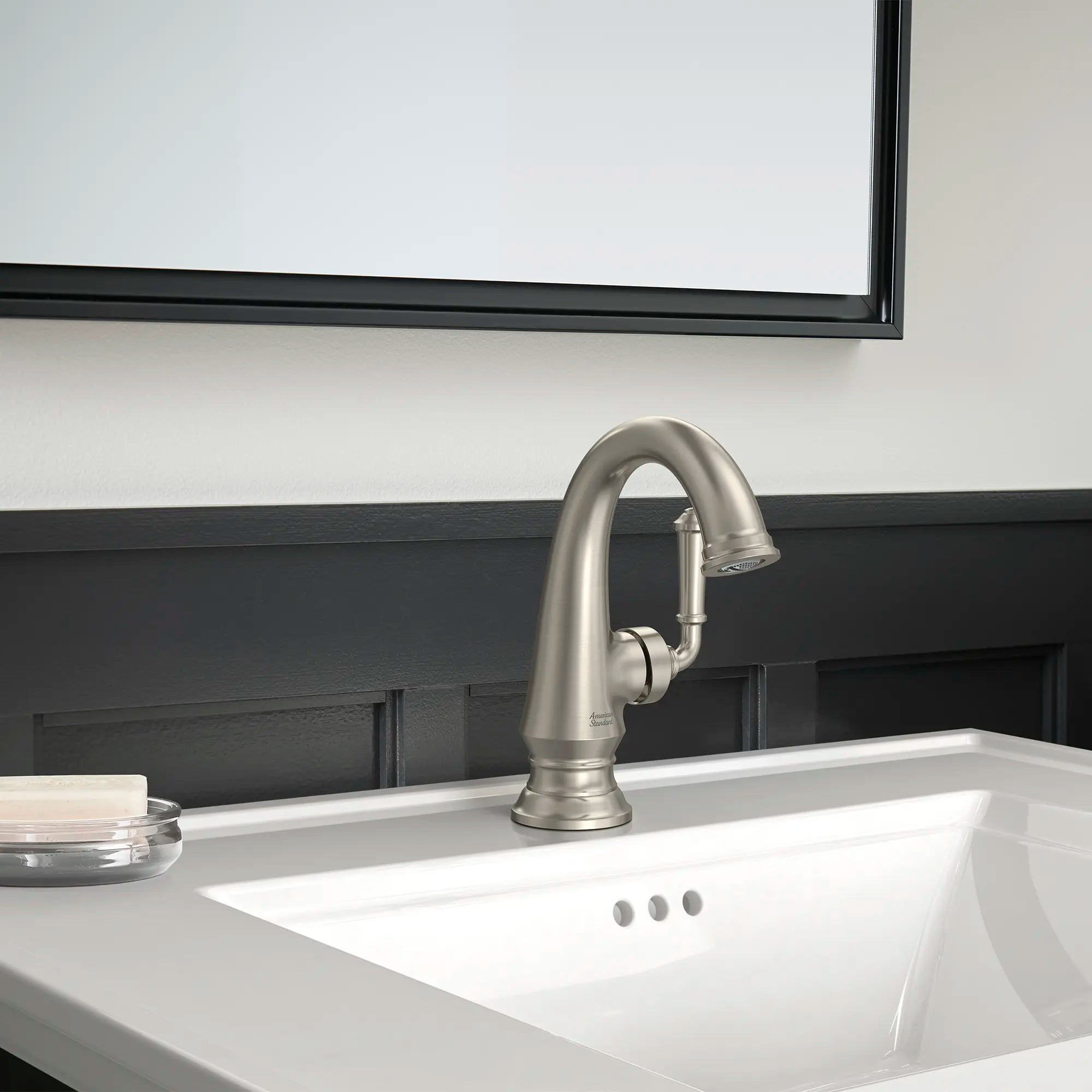 Delancey® Single Hole Single Handle Bathroom Faucet 1.2 GPM - Modern Water-Saving Bathroom Sink Faucet with Lever Handle for Easy Temperature Control - Perfect for Home, Hotel, and Commercial Use