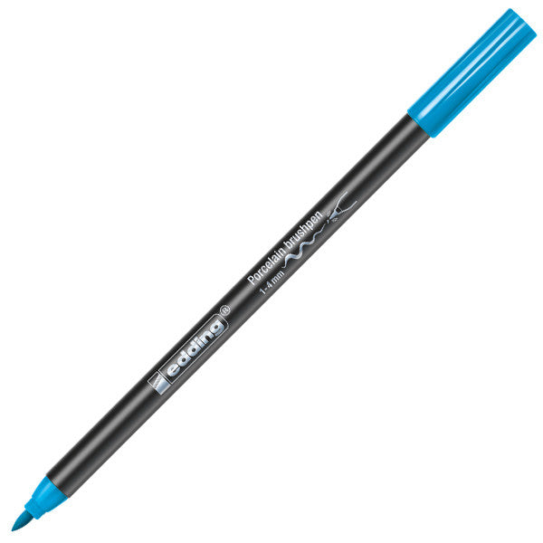 edding 4200 Porcelain Brush Pen - White Paint Marker for Ceramics, Glass & DIY Crafts - Perfect for Pottery, Mugs & Home Decor Projects