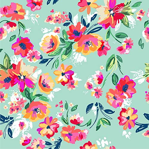 Teal, Floral
