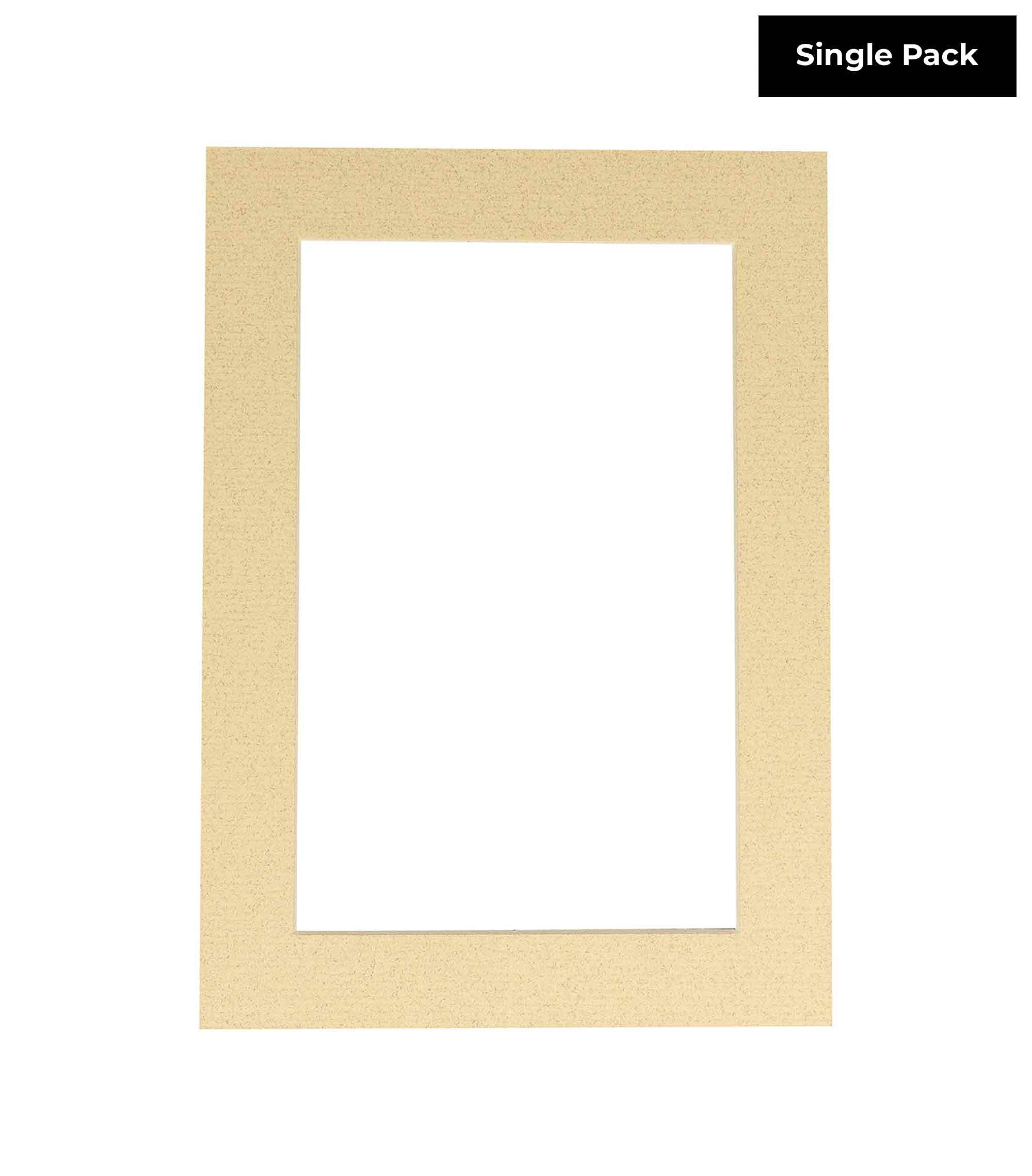 22x28 Inch Precut Tan Picture Matboard - Acid Free Bevel Cut Mat for 18x24 Inch Photos & Artwork - Perfect for Framing, Scrapbooking, and Home Decor Display