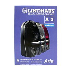 Lindhaus A3 Paper Bags for Aria Vacuum Cleaner | Premium Replacement Dust Bags | Ideal for Home Cleaning & Allergy Sufferers