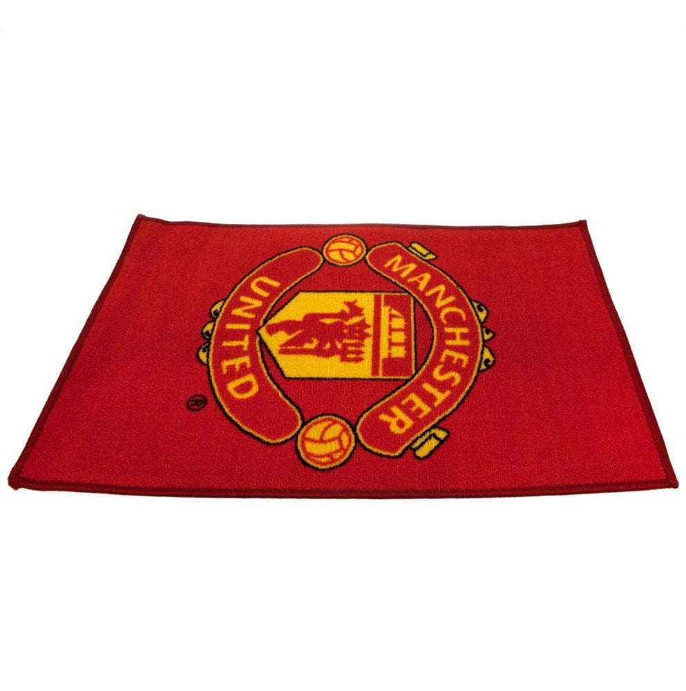 Manchester United Soccer Rug - Official Team Logo Carpet for Fans - Perfect for Bedroom, Living Room & Game Room Decor