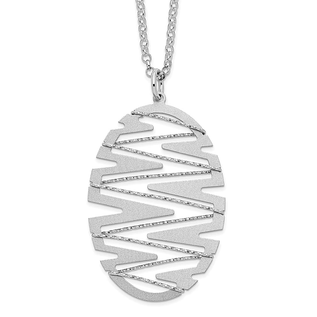 925 Sterling Silver Chain Necklace with Pendant - Elegant Fine Jewelry for Women | Perfect Gift for Her | Ideal for Weddings, Anniversaries & Special Occasions