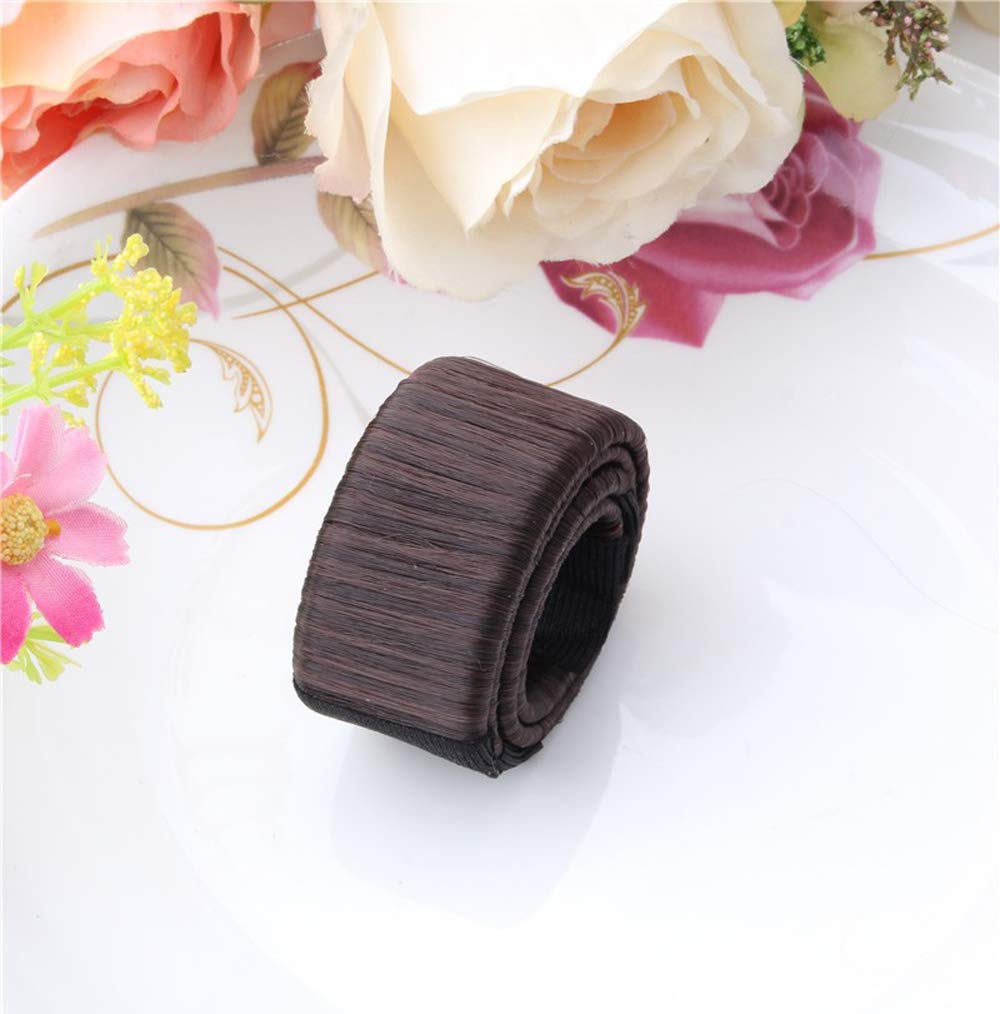 3 Pack Magic Bun Makers - Hair Donut for Perfect Buns - DIY Hair Styling Tool for Women & Girls - Ideal for Ballet, Wedding, Yoga, Dance & Party - Brown (Great for Updos, Formal Events & Everyday Hairstyles)