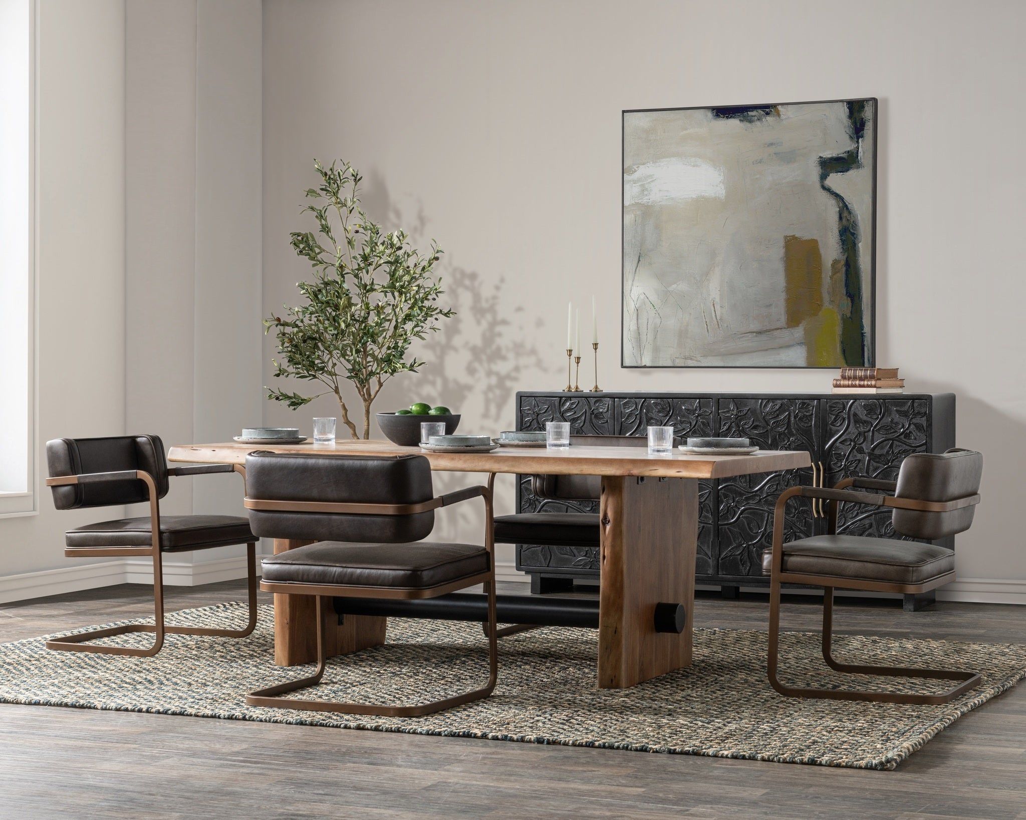 Brinton 80-Inch Acorn Brown Dining Table - Perfect for Large Family Gatherings & Formal Dining Rooms