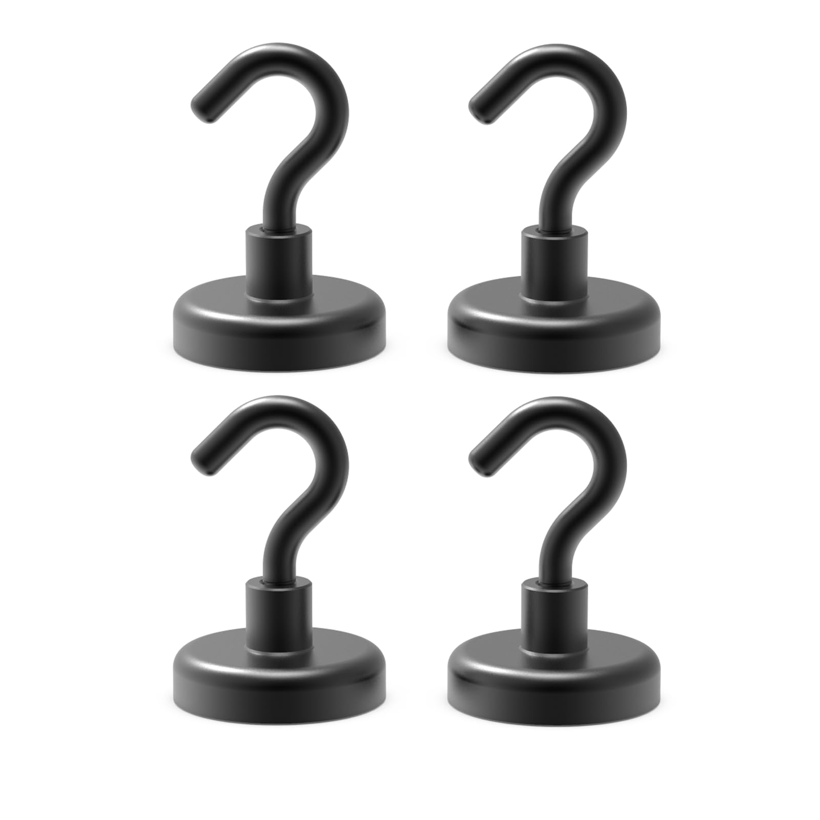 Ant Mag Strong Neodymium Magnet Hooks - 80LBS Heavy Duty Hanging Hooks for Kitchen, Office, Home & Workplace (Pack of 4) - Perfect for Organizing Tools, Keys, Utensils & Decor