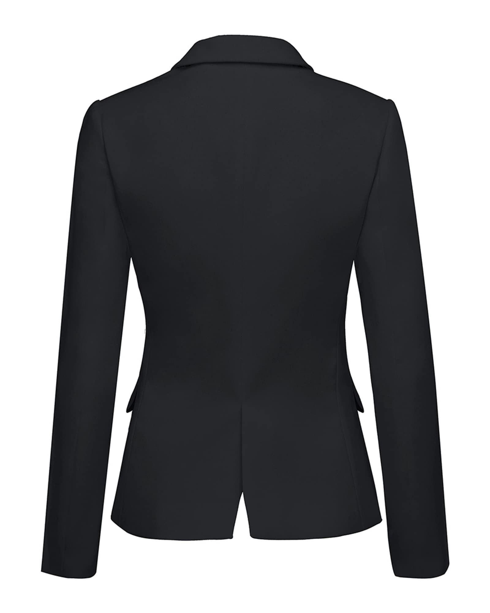 LookbookStore Women's Notched Lapel Blazer with Pockets - Professional Office Suit Jacket for Business, Work & Formal Occasions