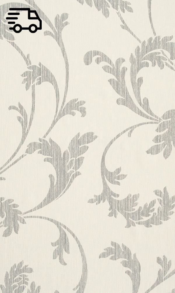 Vintage Beige Leaf Swirl Wallpaper Roll - Self-Adhesive Peel & Stick Wallpaper for Bedroom, Living Room, and Office Decor (Design R7184) | Easy to Install & Removable Wall Covering for Home Renovation