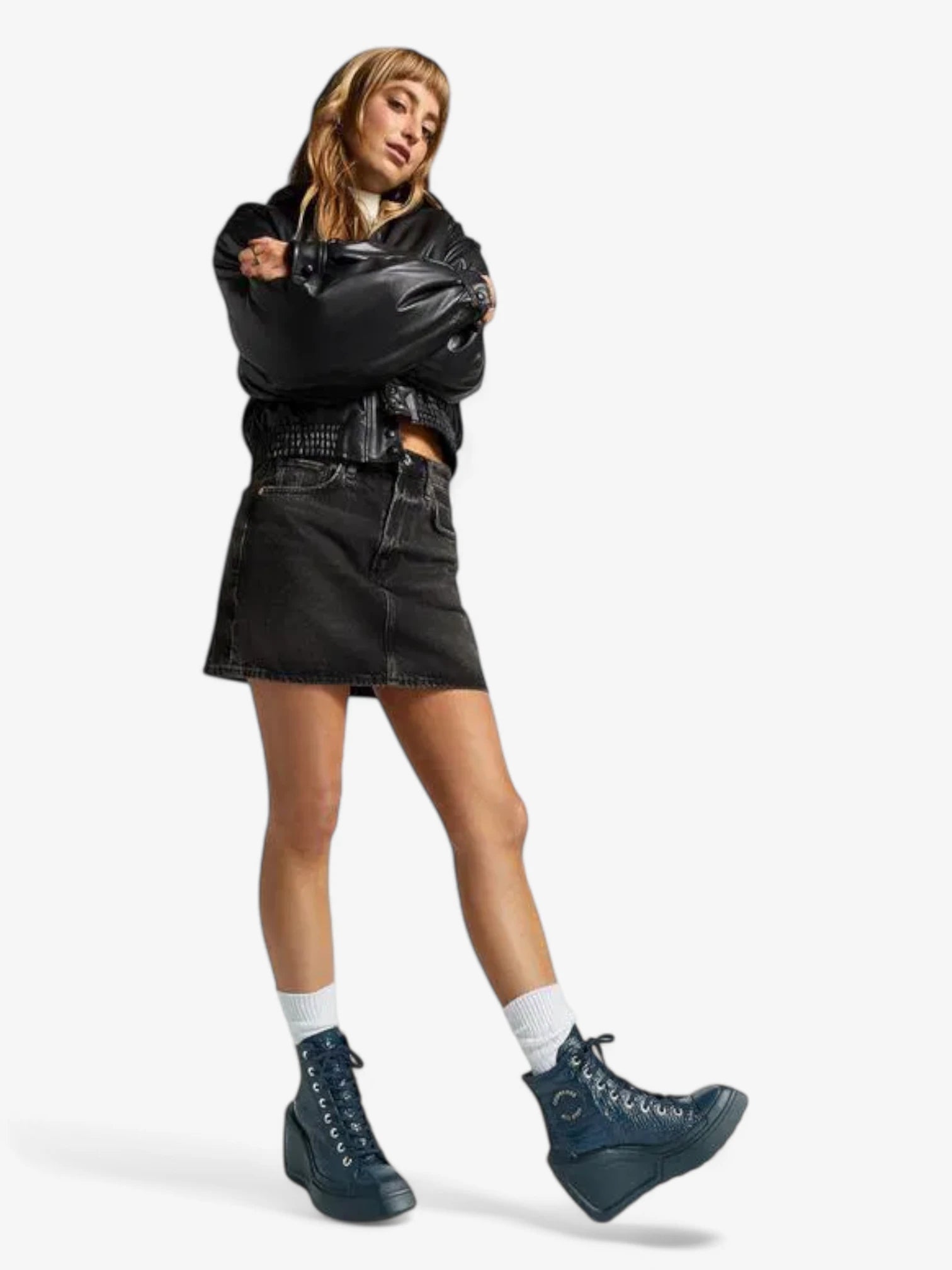 Converse Chuck Taylor All Star De Luxe Wedge Platform Leather Sneakers for Women - Stylish & Comfortable Casual Shoes for Everyday Wear, Outfits & Fashion