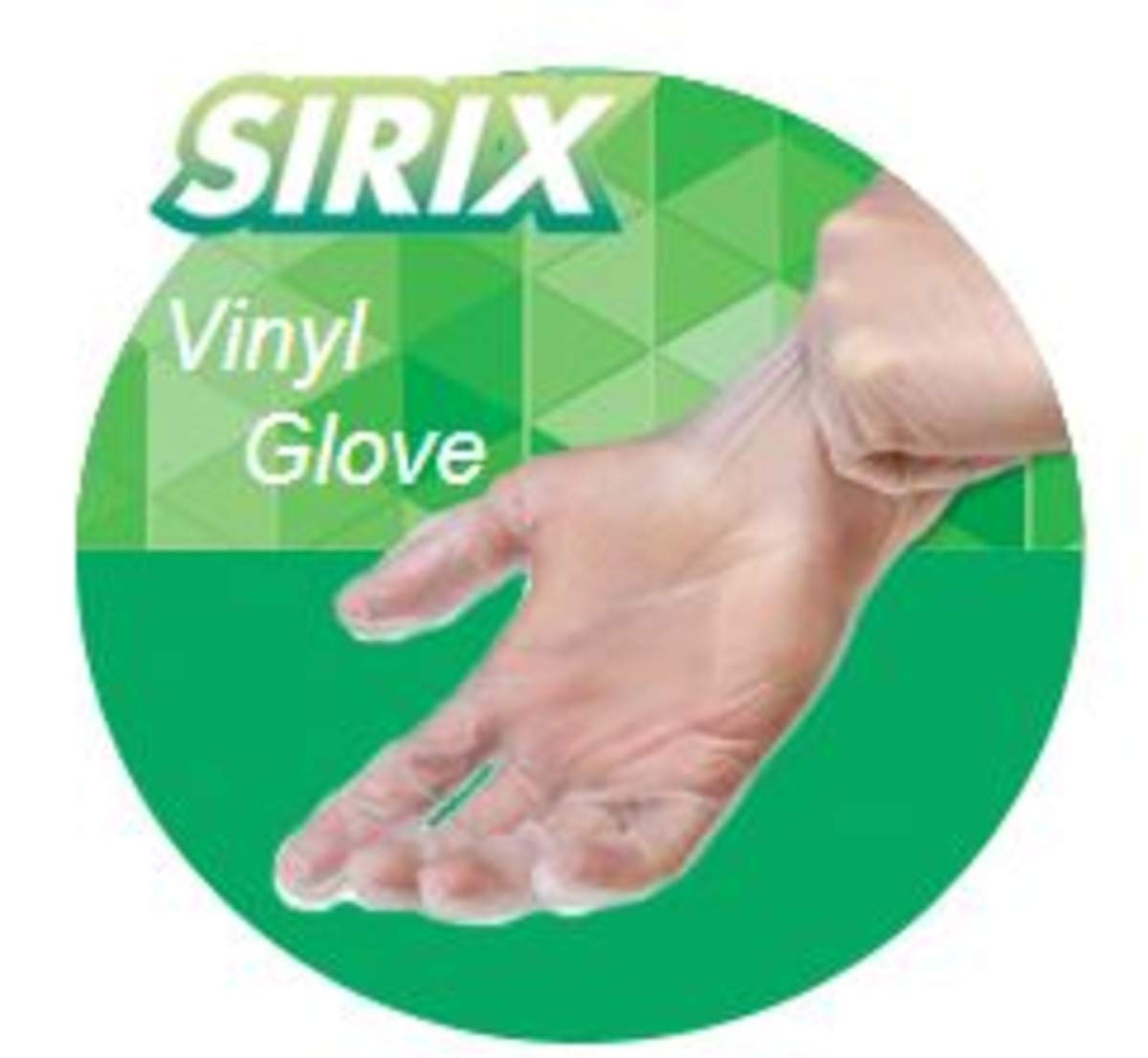 Sirix Powder-Free Vinyl Gloves Medium (100 Count Box) - Clear Disposable Gloves for Food Handling, Cleaning & Medical Use