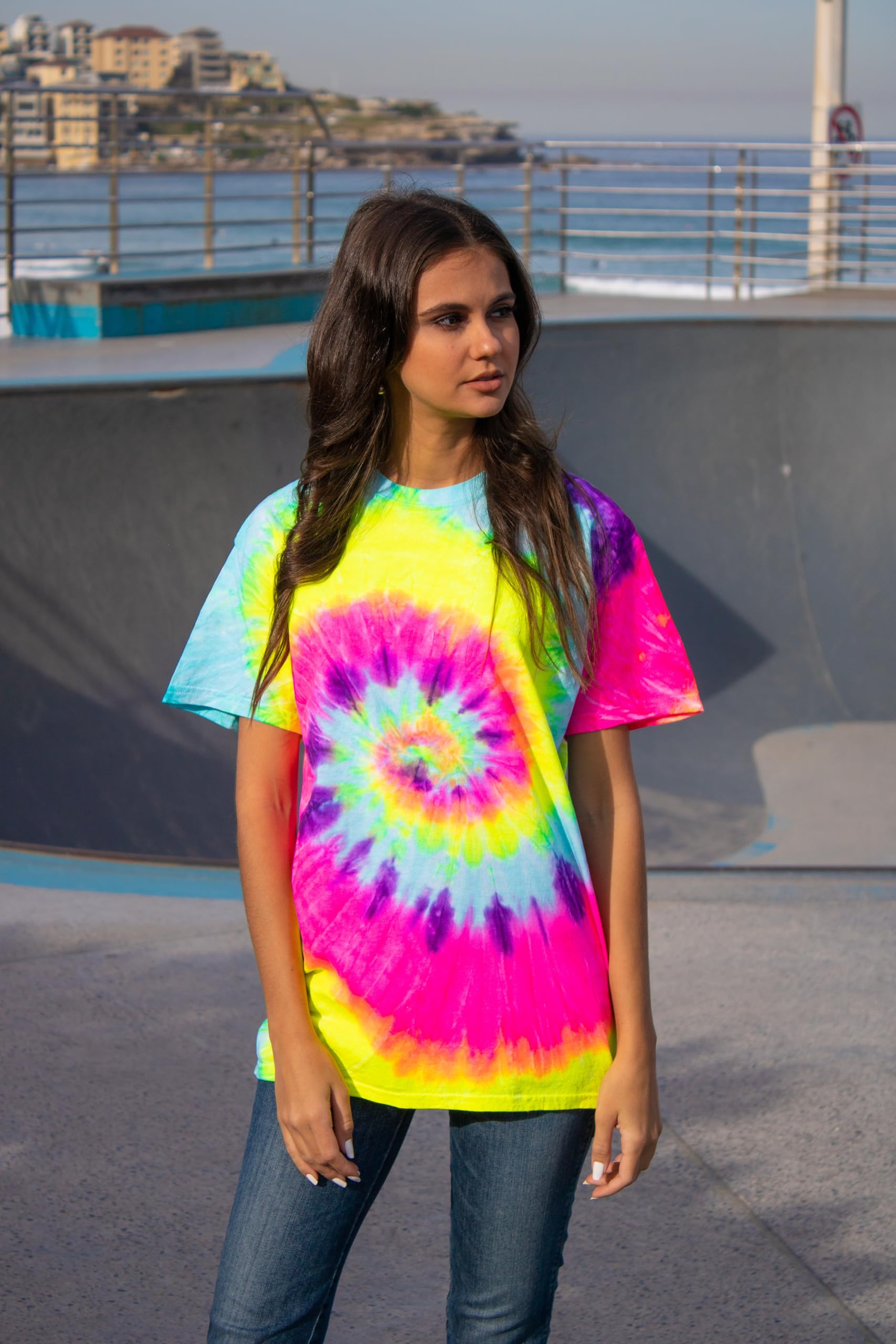 Vibrant Colortone Tie Dye T-Shirts for Men & Women | Unisex Short Sleeve Cotton Tees | Perfect for Summer Festivals, Beach Outings & Casual Wear