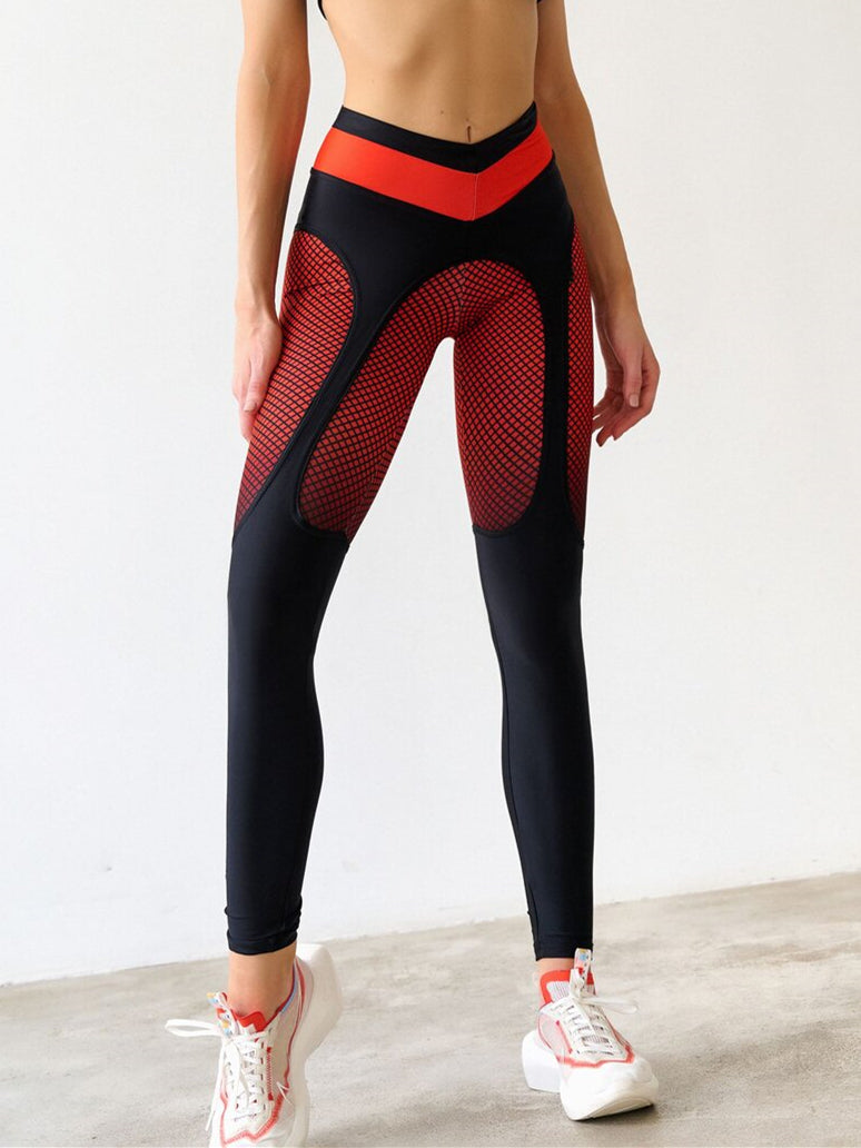 ZASUWA Women's High Waist Pop Style Contrast Color Leggings - Yoga, Workout, Running & Casual Wear
