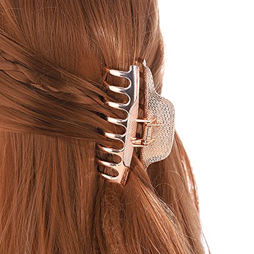 COSYOO Non-Slip Hair Claw Clips for Women - 3 Pack Large Strong Hold Hair Clamps, Elegant Barrettes for Girls & Ladies - Perfect for Styling, Shower, Work & Everyday Use