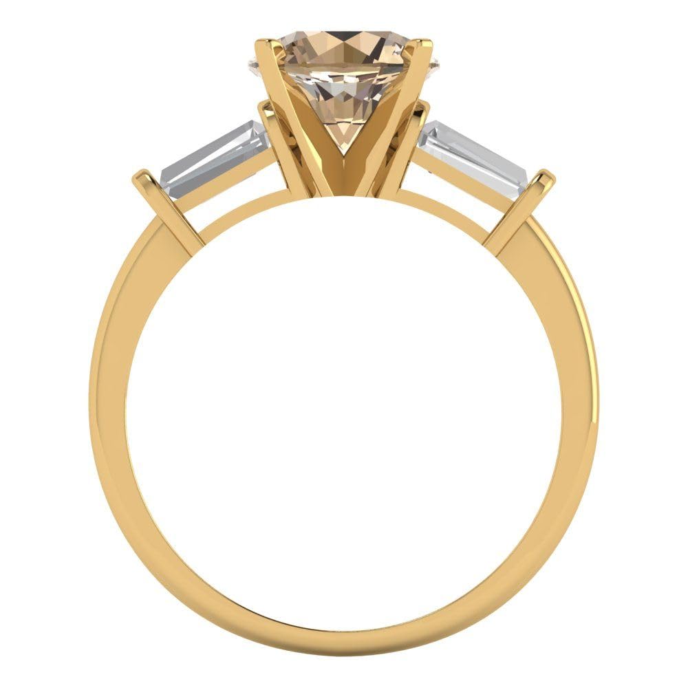 2.0ct Round Moissanite Engagement Ring in 18k Gold for Bridal & Anniversary