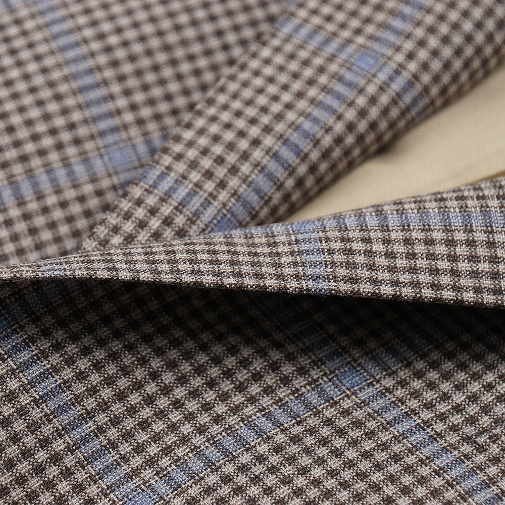 Isaia Men's Layered Check Wool Sport Coat - Premium Tailored Blazer for Business, Office & Formal Events