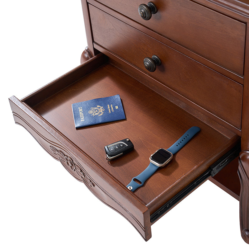 Nina Modern Nightstand with Hidden Drawer - Fully Assembled Bedside Table for Bedroom, Living Room & Office - Traditional Exquisite Design (Optional Types Available)