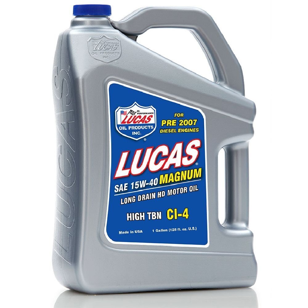 Lucas Oil 10076 15W-40 Heavy Duty Diesel Engine Oil - 1 Gallon Jug (Pack of 6) | High Performance Motor Oil for Trucks, SUVs & Commercial Vehicles | Ideal for Long-Distance Driving & Heavy Loads