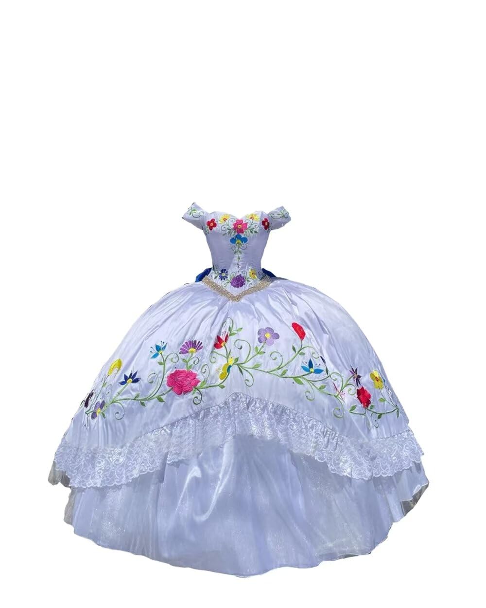2025 Mexican Style Classic Embroidered Quinceanera Dress - Off-the-Shoulder Sweet 15 Party Gown for Girls | Perfect for Quinceañera Celebrations, Birthday Parties & Special Occasions